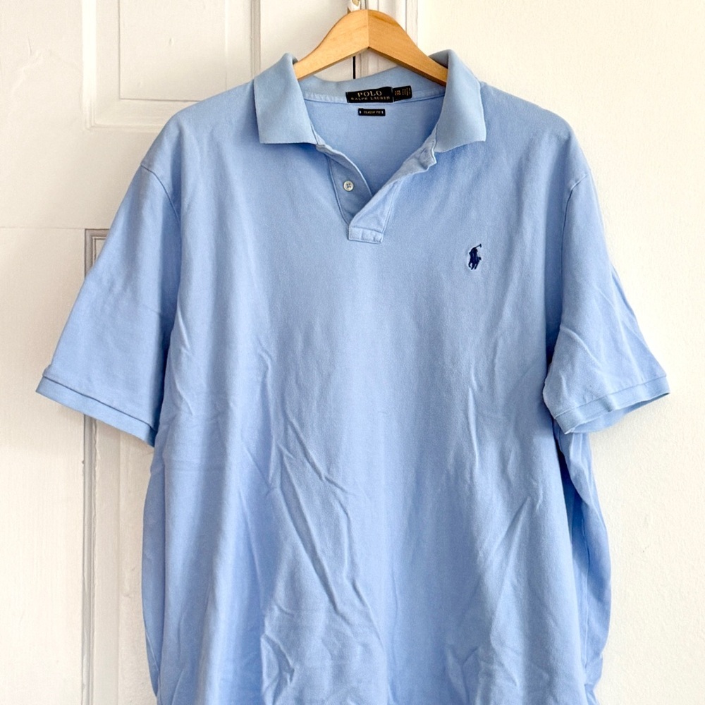 Ralph Lauren Men's Sky Blue Polo Shirt Classic Fit XXL
